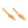 GoodConnections RJ45 Patchkabel mit Cat. 7 Rohkabel und Rastnasenschutz (), S/FTP, PiMF, halogenfrei, 500MHz, OFC, orange, 0,25m,