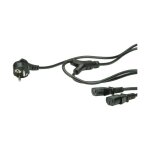 VALUE Y-Netzanschlusskabel schwarz 2m