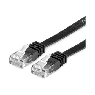 VALUE Patchkabel Kat.6 Class E UTP extra-flach schwarz 0,5m