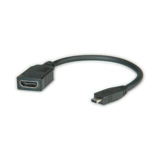 VALUE HDMI High Speed Kabel mit Ethernet HDMI BU - Micro HDMI ST 0,15m