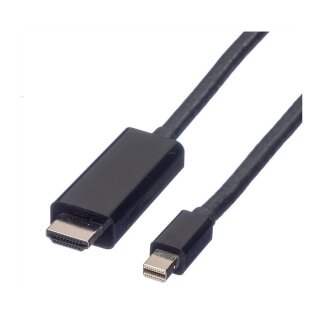 VALUE Mini DisplayPort Kabel, Mini DP-UHDTV, ST/ST, schwarz, 3 m
