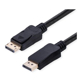 VALUE DisplayPort Kabel, v2.1, 16K, 80Gbit/s, DP ST - ST, schwarz, 1 m
