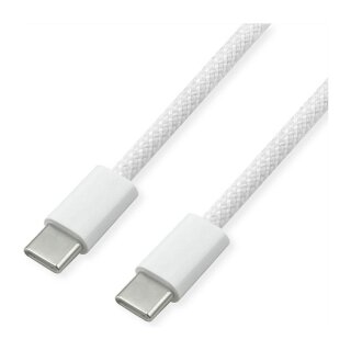 VALUE USB 2.0 Kabel, Typ C-C, ST/ST, 60W, wei, 2 m