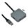 VALUE USB 3.2 Gen 1 Hub, 4 Ports (2x USB-A + 2x USB-C), mit Verlngerungskabel, 5 m
