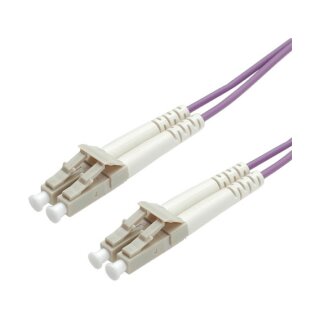 VALUE LWL-Kabel 50/125um OM4 LC/LC violett 20m