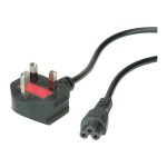 VALUE UK Netzkabel, 3pol. Notebook-Buchse, 3A, schwarz,...