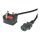 VALUE UK Netzkabel, gerade IEC-Buchse, 10A, schwarz, 1,95 m