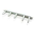 VALUE 48,26cm 19Zoll-Frontplatte 1HE mit 5 Kabelsen grau