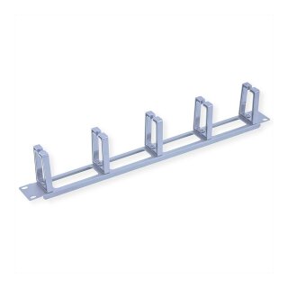 VALUE 19-Zoll-Frontplatte, 5 Kabelsen Typ C, Kabeldurchfhrung, grau