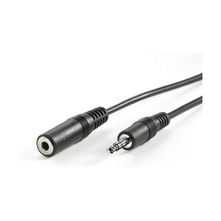 VALUE 3,5mm Verlngerungskabel ST / BU, schwarz, 10 m