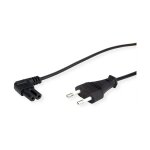VALUE Netzkabel Euro-Flachstecker auf C7 gewinkelt,...