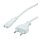 VALUE Netzkabel Euro-Flachstecker auf C7, 2polig, wei, 3 m