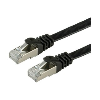 VALUE Patchkabel Kat.6 Class E FTP extra-flach schwarz 3m