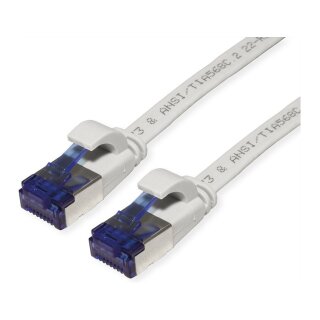 VALUE Patchkabel Cat.6A (Class EA) FTP, extra-flach, grau, 1 m