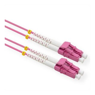 VALUE LWL-Kabel 50/125m OM4, LC/LC, Low-Loss-Stecker, violett, 20 m
