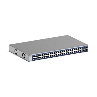 NETGEAR GS748T - V6 - Switch - L3 Lite - Smart - 48 x 10/100/1000 + 2 x Gigabit SFP + 2 x Kombi-Gigabit-SFP - Desktop, an Rack montierbar
