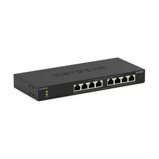 NETGEAR 300 Series GS308LP - Switch - Wesentliches - unmanaged - 8 x 10/100/1000 (PoE+) - Desktop, wandmontierbar - PoE+ (60 W)