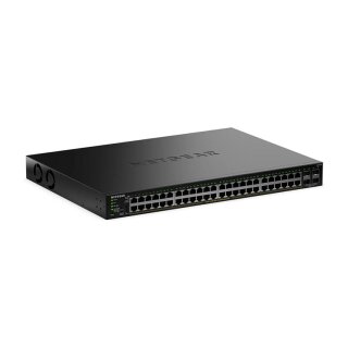 NETGEAR GS348TPv2 - Switch - 2+/L3 Lite - Smart - 48 x 10/100/1000 (PoE+) + 4 x SFP - Desktop, an Rack montierbar - PoE+ (380 W)