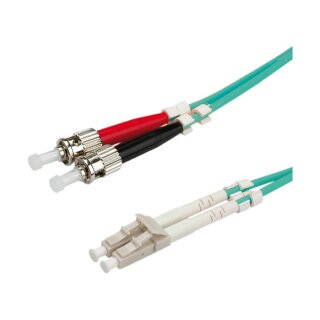 ROLINE LWL-Kabel 50/125um OM3 LC/ST trkis 1m