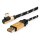 ROLINE GOLD USB 2.0 Kabel, USB A ST reversibel - USB C ST gewinkelt, 1,8 m