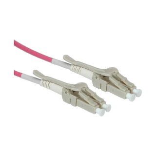 ROLINE LWL-Kabel 50/125um OM4 LC/LC Low-Loss-Stecker fr hohe Dichte violett 0,5m