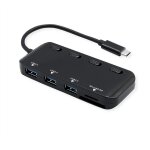 ROLINE USB 3.2 Gen 1 Hub, 3fach, Typ C Anschlusskabel,...