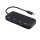 ROLINE USB 3.2 Gen 1 Hub, 3fach, Typ C Anschlusskabel, mit CardReader, Ports einzeln schaltbar