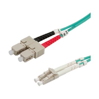 ROLINE LWL-Kabel 50/125um OM3 LC/SC trkis 0,5m
