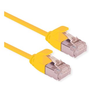 ROLINE U/FTP DataCenter Patchkabel Cat.6A (Class EA), LSOH, slim, gelb, 0,15 m