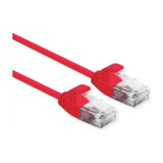 ROLINE UTP DataCenter Patchkabel Cat.6A (Class EA), LSOH, slim, rot, 1,5 m