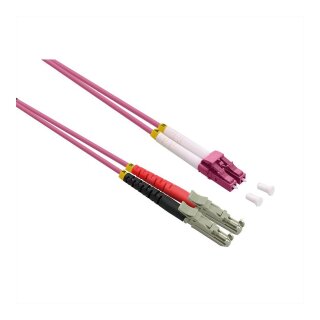 ROLINE LWL-Kabel duplex 50/125m OM4, LSH/LC, LSOH, violett, 2 m