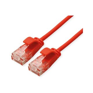 ROLINE GREEN UTP Patchkabel Cat.6A (Class EA), LSOH, slim, rot, 1,5 m