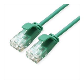 ROLINE GREEN UTP Patchkabel Cat.6A (Class EA), LSOH, slim, grn, 0,3 m