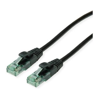 ROLINE RM Patchkabel Cat.6A UTP, schwarz, 0,5 m