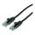 ROLINE RM Patchkabel Cat.6A UTP, schwarz, 0,5 m