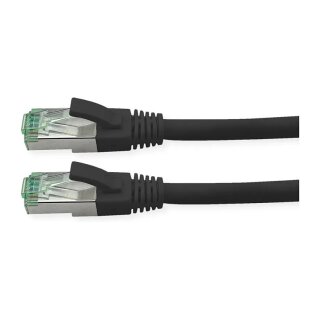 ROLINE RM Patchkabel Cat.6A S/FTP (PiMF), schwarz, 0,3 m