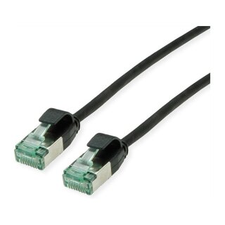 ROLINE RM U/FTP DataCenter Patchkabel Cat.6A (Class EA), slim, schwarz, 0,5 m