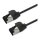 ROLINE S/FTP Patchkabel Kat.8.1, Slim, PoE, schwarz, 1,5m
