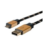ROLINE GOLD USB 2.0 Kabel Typ A ST - Micro B ST 1,8m