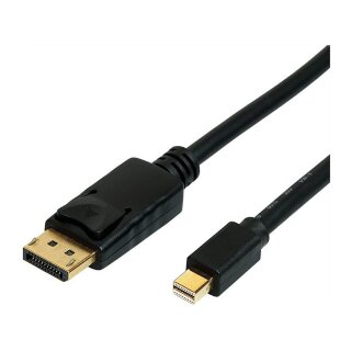 ROLINE Mini DisplayPort Kabel, v1.4, mDP - DP, ST - ST, schwarz, 1 m