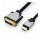 ROLINE Monitorkabel DVI (24+1) - HDMI, ST/ST, schwarz / silber, 5 m