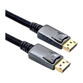 ROLINE DisplayPort Kabel, DP-DP, v1.2, ST - ST, schwarz-metallic, 1,5 m