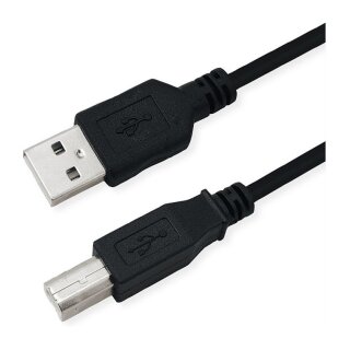 ROLINE RM USB 2.0 Kabel, Typ A-B, schwarz, 0,8 m