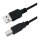 ROLINE RM USB 2.0 Kabel, Typ A-B, schwarz, 0,8 m