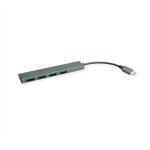 ROLINE USB 3.2 Gen 1 Hub, 4fach, Typ C Anschlusskabel
