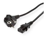 ROLINE GREEN Netzkabel, gerade IEC-Buchse, schwarz, 3 m