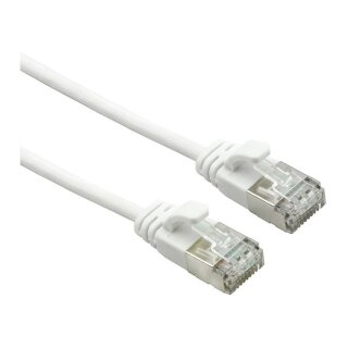 ROLINE U/FTP DataCenter Kabel Cat.7, LSOH, mit RJ45 Steckern (500 MHz / Class EA), slim, wei, 1,5 m