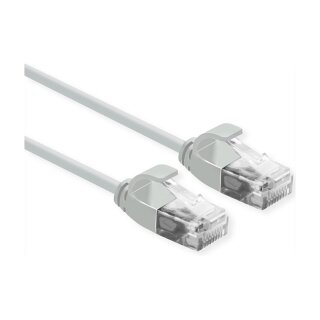 ROLINE UTP DataCenter Patchkabel Cat.6A (Class EA), LSOH, slim, grau, 1 m