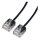 ROLINE UTP DataCenter Patchkabel Cat.6A (Class EA), LSOH, slim, extra kurzer Stecker, schwarz, 2 m