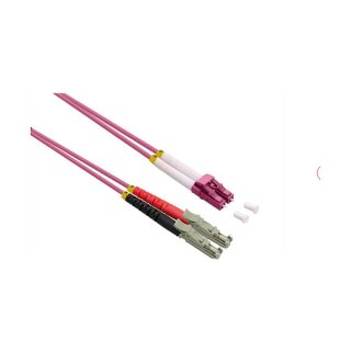 ROLINE LWL-Kabel duplex 50/125m OM4, LSH/LC, LSOH, violett, 1 m